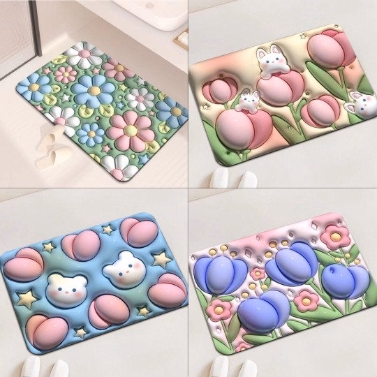 Thảm 3D Thấm Hút Nước Giao Mẫu Ngẫu Nhiên - Ảnh 2