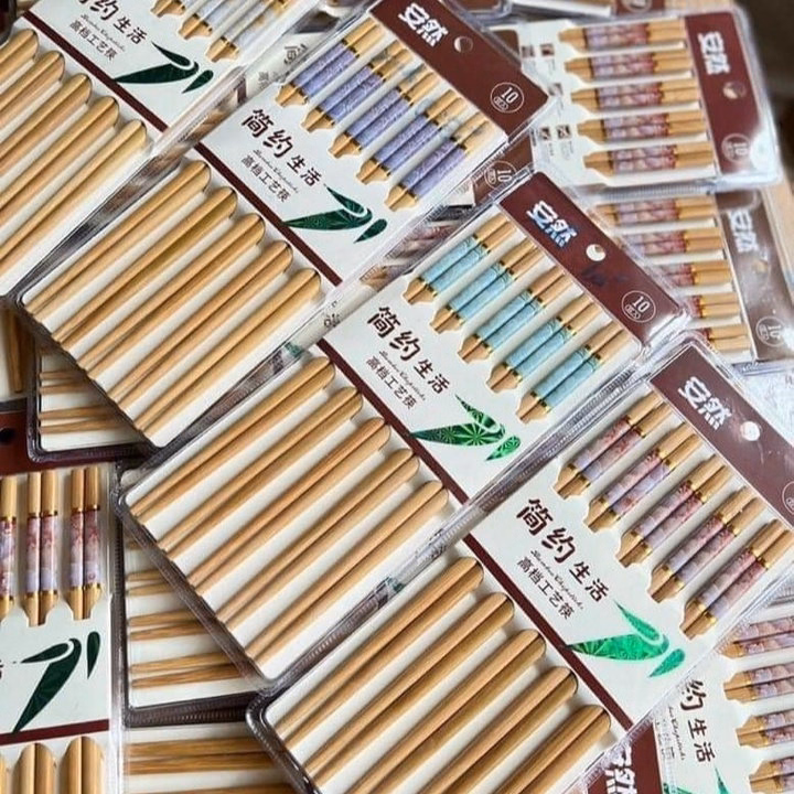 Vỉ 10 Đôi Đũa Trúc Hươu Chống Mốc - Ảnh 6