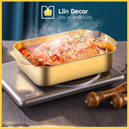 Khay Lẩu Inox Hình Chữ Nhật - Ảnh 4