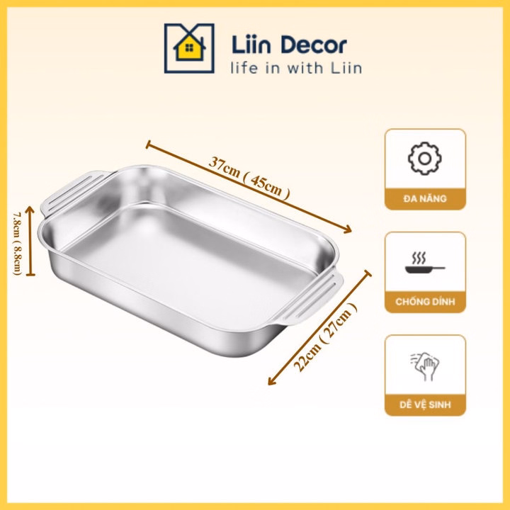 Khay Lẩu Inox Hình Chữ Nhật - Ảnh 2