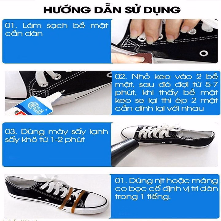 Keo Dán Giày Tuýp Đỏ Nội Địa Trung - Ảnh 7
