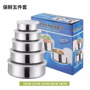 Bộ Thố Lạnh Inox 5 Món Đựng Bảo Quản Thực Phẩm Có Nắp Đậy Đa Năng Ld038 - Lady'S Passion