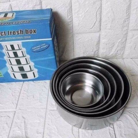 Bộ Thố Lạnh Inox 5 Món Đựng Bảo Quản Thực Phẩm Có Nắp Đậy Đa Năng Ld038 - Lady'S Passion - Ảnh 4