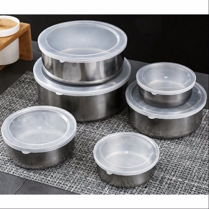 Bộ Thố Lạnh Inox 5 Món Đựng Bảo Quản Thực Phẩm Có Nắp Đậy Đa Năng Ld038 - Lady'S Passion - Ảnh 9