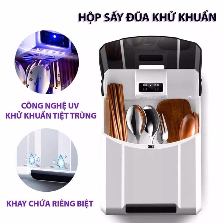 Máy Sấy Khô Đũa Thìa Diệt Khuẩn Bằng Tia Uv - Ảnh 9