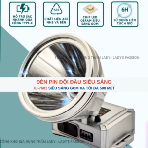 Đèn Pin Đội Đầu Siêu Sáng Xj-7601 Chiếu Xa Tối Đa 500 Mét Soi Sáng Liên Tục 6 Giờ Gd186 - Lady'S Passion