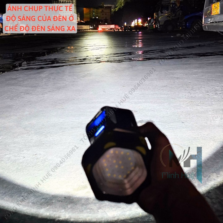 Đèn Pin Cầm Tay Siêu Sáng Hc-262 Chiếu Xa 1000 Mét, Sạc Ngược Cho Điện Thoại, Đèn Cầm Tay Dã Ngoại Cắm Trại Gd192 - Lady'S Passion - Ảnh 2