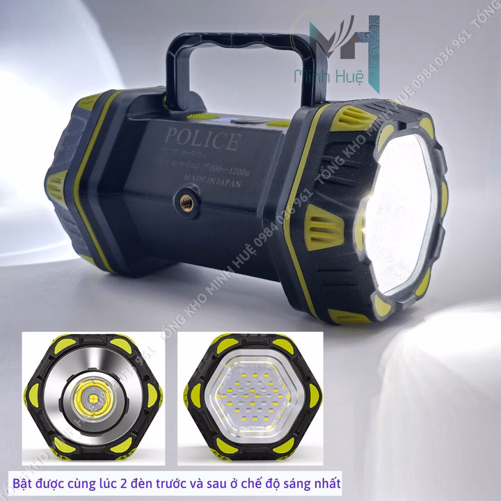 Đèn Pin Cầm Tay Siêu Sáng Hc-262 Chiếu Xa 1000 Mét, Sạc Ngược Cho Điện Thoại, Đèn Cầm Tay Dã Ngoại Cắm Trại Gd192 - Lady'S Passion - Ảnh 7