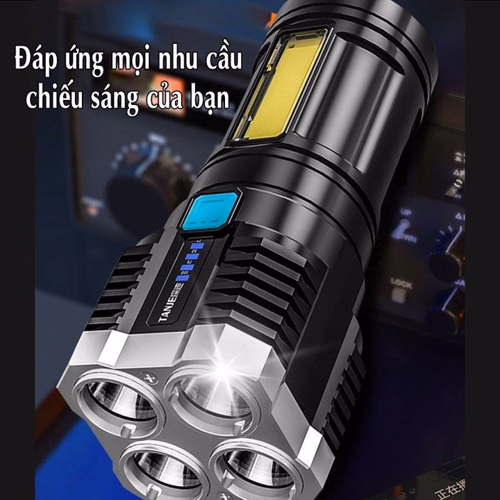 Đèn Pin Cầm Tay Siêu Sáng 5 Bóng Chắc Chắn Chế Độ Loại Sáng Cao Cấp Gd194 - Lady'S Passion - Ảnh 6