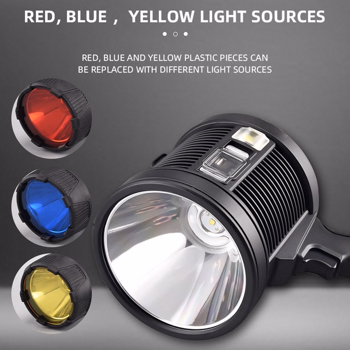 Đèn Pin Cầm Tay Siêu Sáng W5113 Chiếu Xa 1000 Mét Sạc Năng Lượng Mặt Trời Chống Nước Gd196 - Lady'S Passion - Ảnh 4