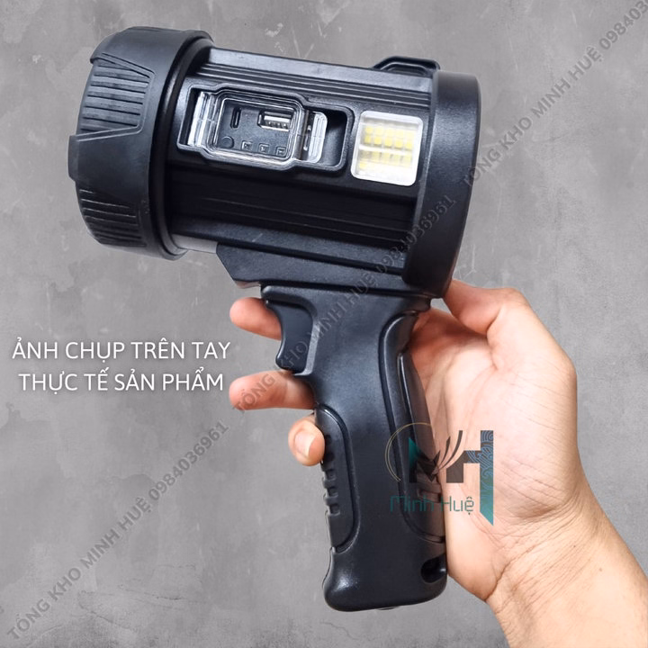 Đèn Pin Cầm Tay Siêu Sáng W5113 Chiếu Xa 1000 Mét Sạc Năng Lượng Mặt Trời Chống Nước Gd196 - Lady'S Passion - Ảnh 12