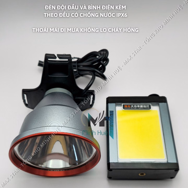 Đèn Pin Đội Đầu Xjg100 Kẹp Bình Siêu Sáng Chiếu Xa 2 Chế Độ Sáng Độc Lập ,Đèn Kẹp Bình Ắc Quy Dùng Đi Soi Nấm Mối Đi Biển Gd200 - Lady'S Passion - Ảnh 2