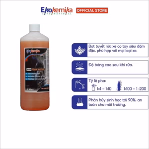 Dung Dịch Rửa Xe Có Chạm Bọt Tuyết Bio Foam Active -1L Thương Hiệu Ekokemika