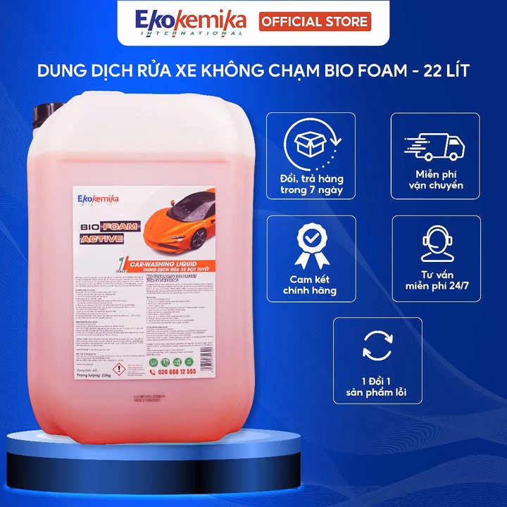 Dung Dịch Rửa Xe Có Chạm Bọt Tuyết Bio Foam Active -1L Thương Hiệu Ekokemika - Ảnh 6