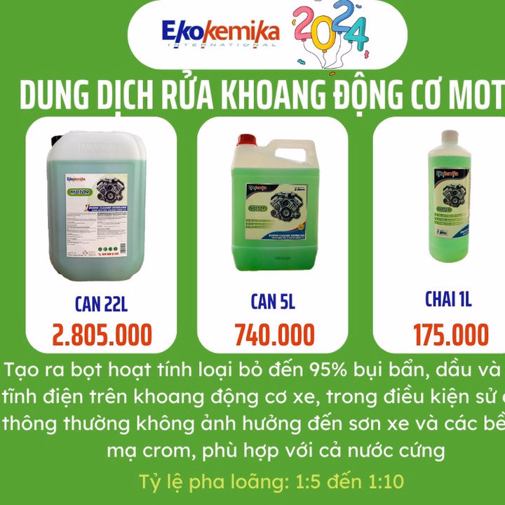 Dung Dịch Rửa Khoang Động Cơ, Khoang Máy Motor - 1L - Thương Hiệu Ekokemika - Ảnh 2
