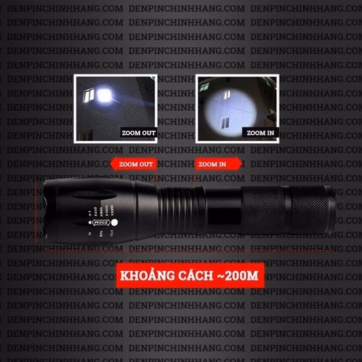 Đèn Pin Siêu Sáng Led Xml-T6 - Ảnh 3