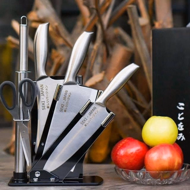 Bộ Dao Inox Nguyên Khối 6 Món - Ảnh 2