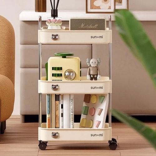 Kệ Gấu Sunmix 3 Tẩng Đựng Đồ Khung Inox Có Bánh Xe - Gdn - Ảnh 8
