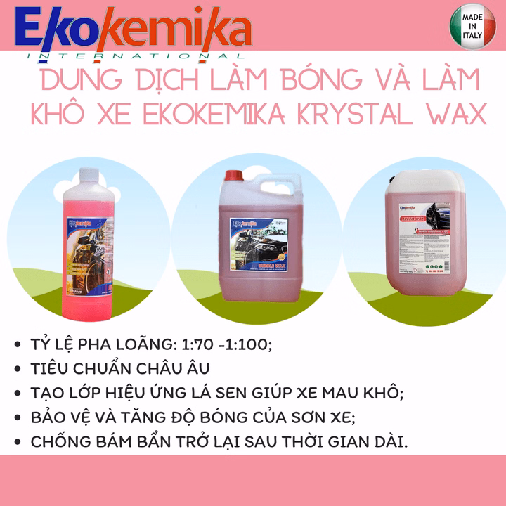 Dung Dịch Làm Bóng, Khô Và Bảo Vệ Thân Xe Krystal Wax - Ekokemika - Ảnh 4