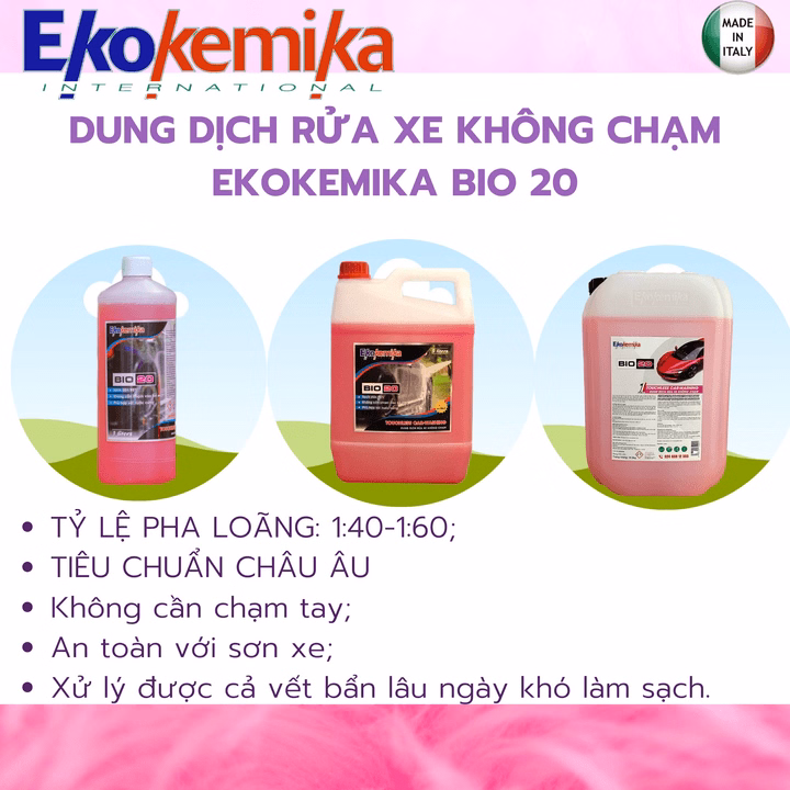 Dung Dịch Rửa Xe Không Chạm Bio 20 - 1L Thương Hiệu Ekokemika - Ảnh 3