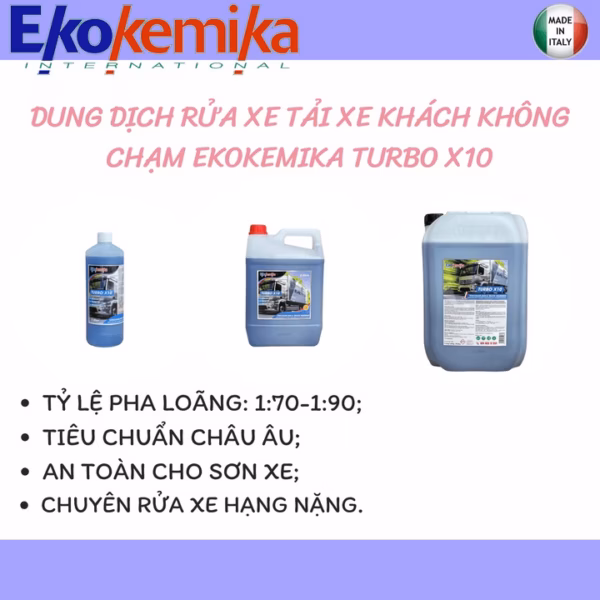 Dung Dịch Rửa Xe Không Chạm Turbo X10 -1L Thương Hiệu Ekokemika - Ảnh 4