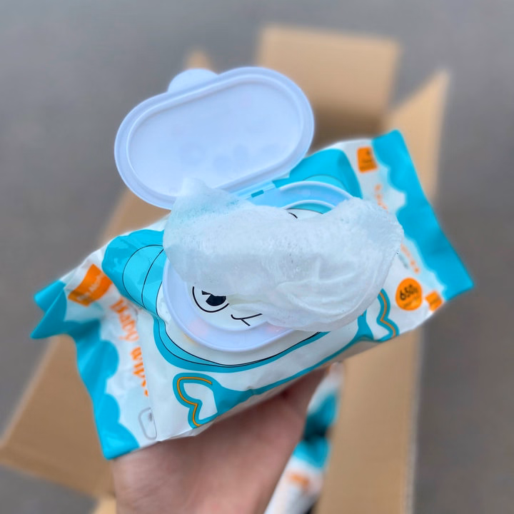 Thùng 10 Gói Khăn Ướt Baby Wet Wispes (Gói 550Gram) - Su - Ảnh 2