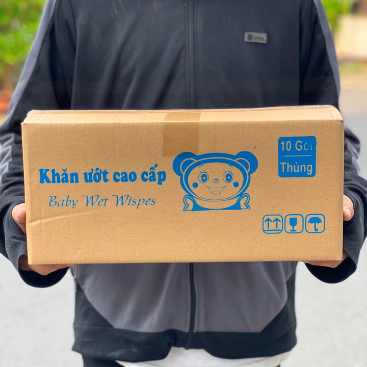 Thùng 10 Gói Khăn Ướt Baby Wet Wispes (Gói 550Gram) - Su - Ảnh 5