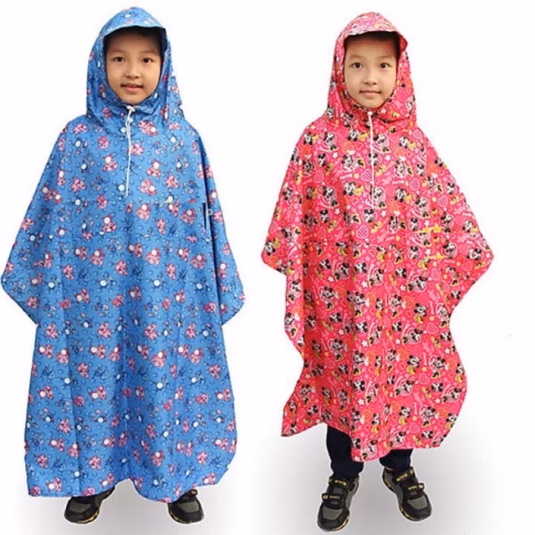 Áo Mưa Bit Bông Vải Dù Nhiều Hình Cho Bé Dưới 1M2 - Gdn - Ảnh 3