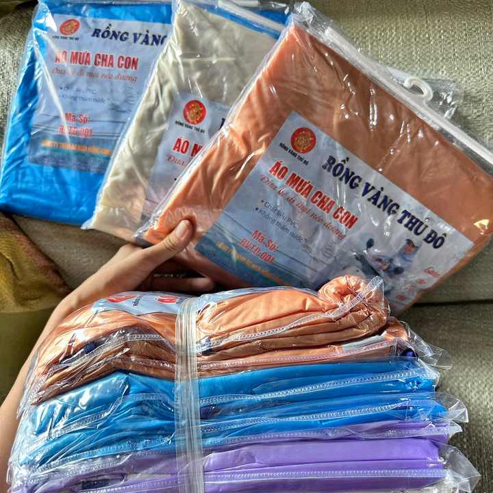Áo Mưa Cánh Dơi Cha Con Hàng Việt Nam Trước Trong Suốt - Gdn - Ảnh 3