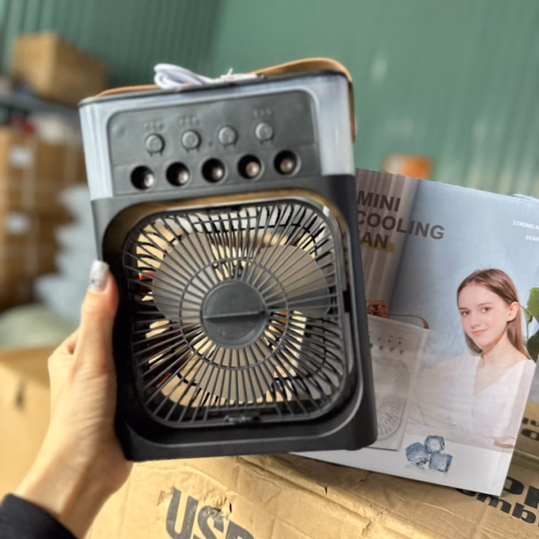 Quạt Hơi Nước Để Bàn Phun Sương 5 Vòi Phun Mini - Gdn - Ảnh 7