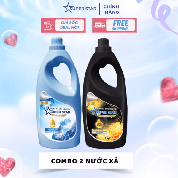[Combo 2 Nước Xả] Nước Xả Làm Mềm Vải - Super Star - Ảnh 3