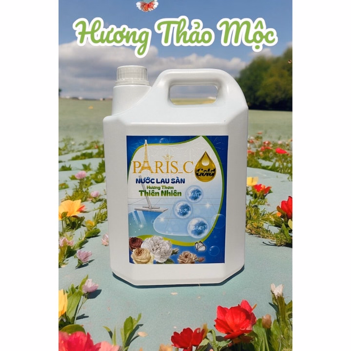 Nước Rửa Chén Hương Chanh/Lau Sàn Thảo Mộc/Xả Vải Paris Can 5L - Gdn - Ảnh 4
