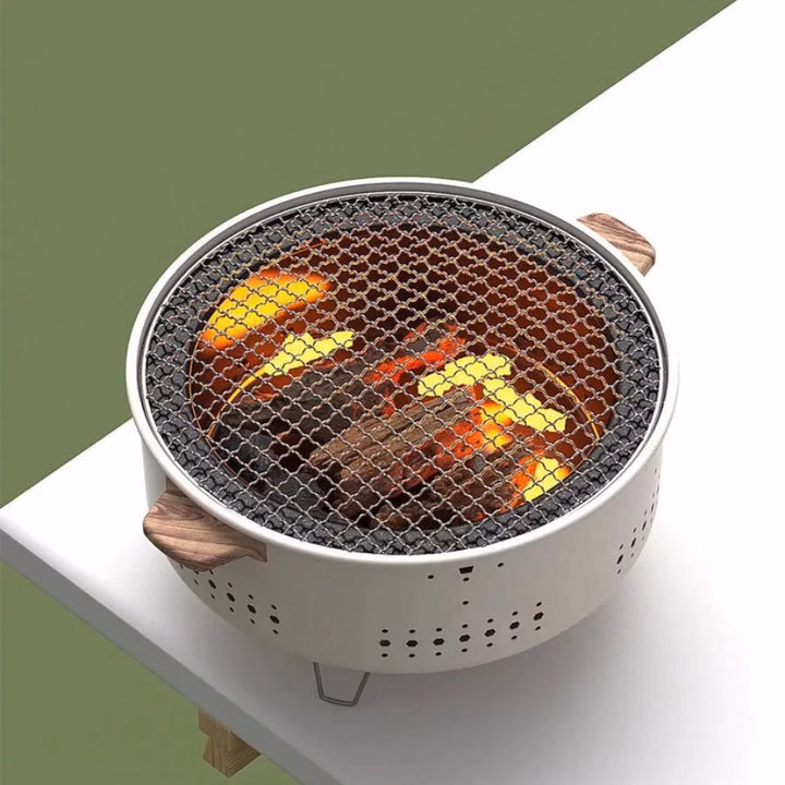 Bếp Nướng Than Hoa Không Khói Hình Tròn Có Quai - Gdn - Ảnh 2