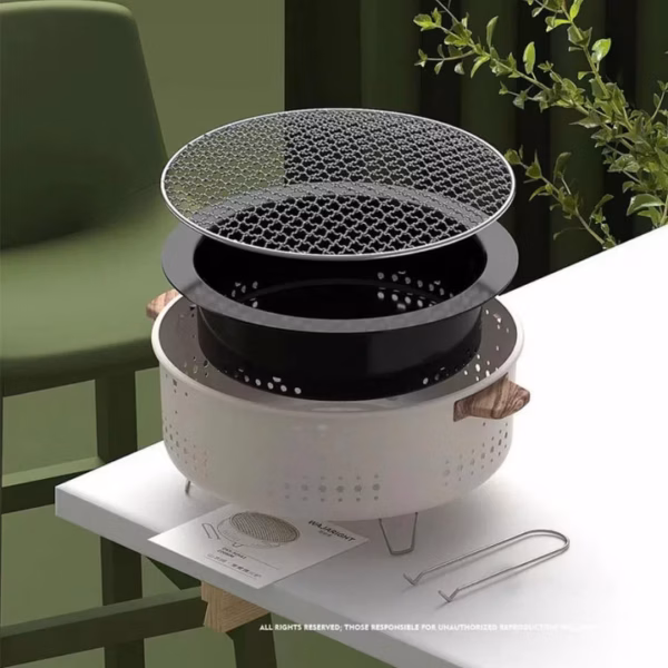 Bếp Nướng Than Hoa Không Khói Hình Tròn Có Quai - Gdn - Ảnh 7