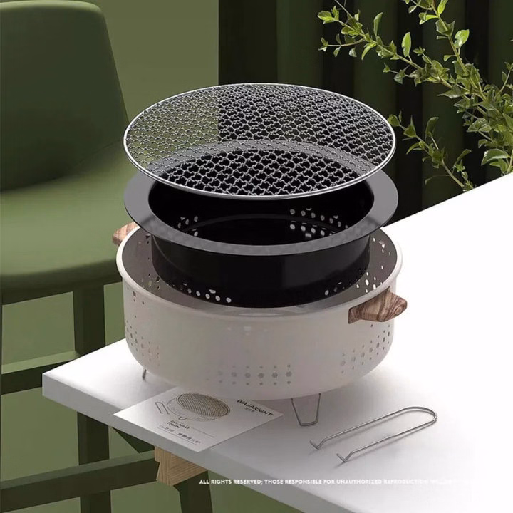 Bếp Nướng Than Hoa Không Khói Hình Tròn Có Quai - Gdn - Ảnh 7