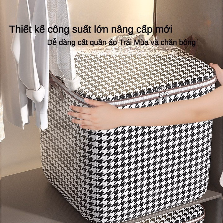 Túi Đựng Chăn, Quần Áo Kẻ Caro 100L - Gdn - Ảnh 4