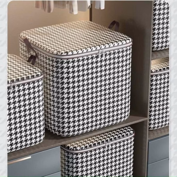 Túi Đựng Chăn, Quần Áo Kẻ Caro 100L - Gdn - Ảnh 3