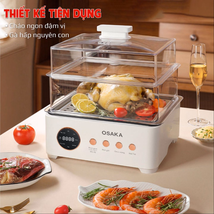 Nồi Lẩu Hấp Thủy Nhiệt Đa Năng Osaka Mp-666 Ngon Như Nhà Hàng Chang Kang Kung - Ảnh 3