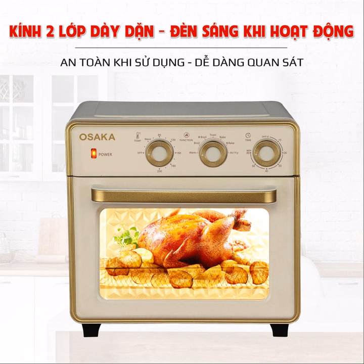 Lò Chiên Không Dầu 20 Lít Osaka Af-20L Kem- Cao Cấp Và Thời Trang - Ảnh 5