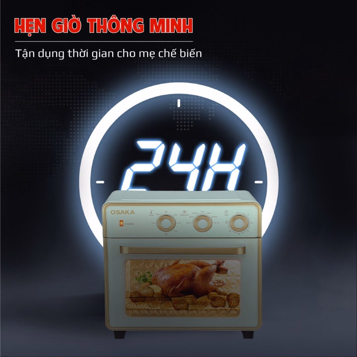 Lò Chiên Không Dầu 20 Lít Osaka Af-20L Kem- Cao Cấp Và Thời Trang - Ảnh 11