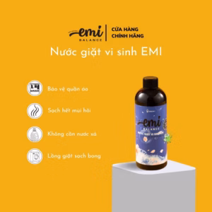 Nước Giặt Vi Sinh Emibalance 500Ml Làm Mềm Sợi Vải, Lồng Giặt Sạch Bong Sáng Bóng