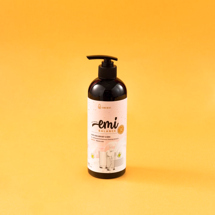 Nước Rửa Chén Bát Vi Sinh Emibalance 500Ml An Toàn Cho Người Dùng Không Gây Khô Kích Ứng Da Tay - Ảnh 2