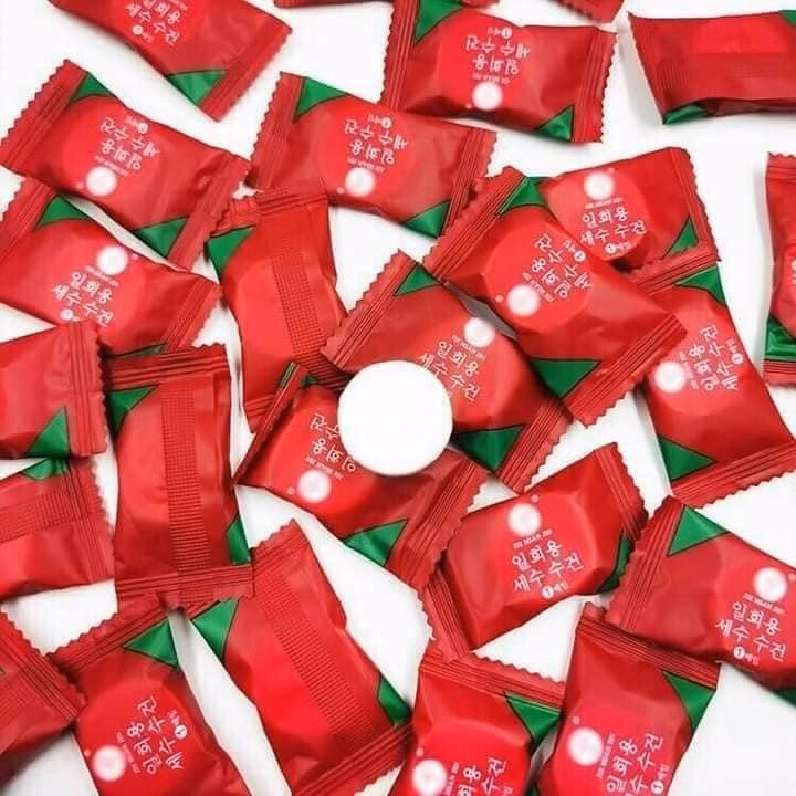 Khăn Mặt Nén,Khăn Giấy Nén Hình Viên Kẹo Hàn Quốc Đa Năng, Tiện Lợi - Ảnh 4