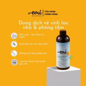 Dung Dịch Vi Sinh Emibalance Lau Nhà & Phòng Tắm Sả Chanh 500Ml