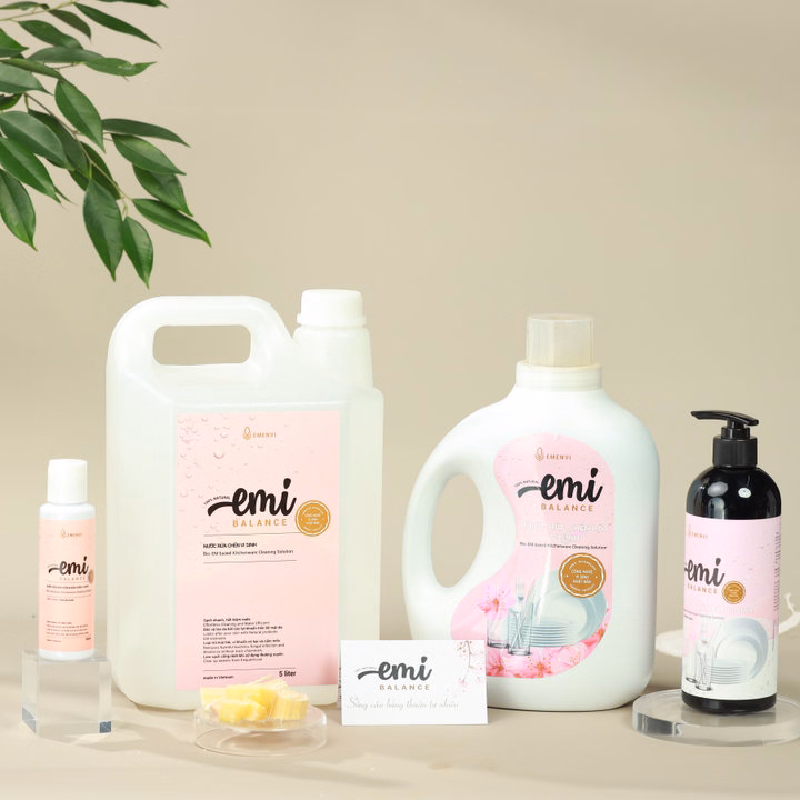 Nước Rửa Chén Bát Vi Sinh Emibalance 5L An Toàn Cho Người Dùng Không Gây Khô Kích Ứng Da Tay - Ảnh 2