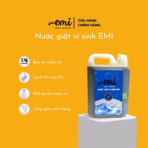 Nước Giặt Vi Sinh Emibalance Làm Mềm Sợi Vải, Lồng Giặt Sạch Bong Sáng Bóng 5L