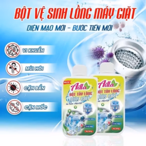 Tẩy Lồng Máy Giặt Ailla 300G Diệt Khuẩn 99%, Chống Mốc, Khử Mùi - An Toàn- Tiện Lợi