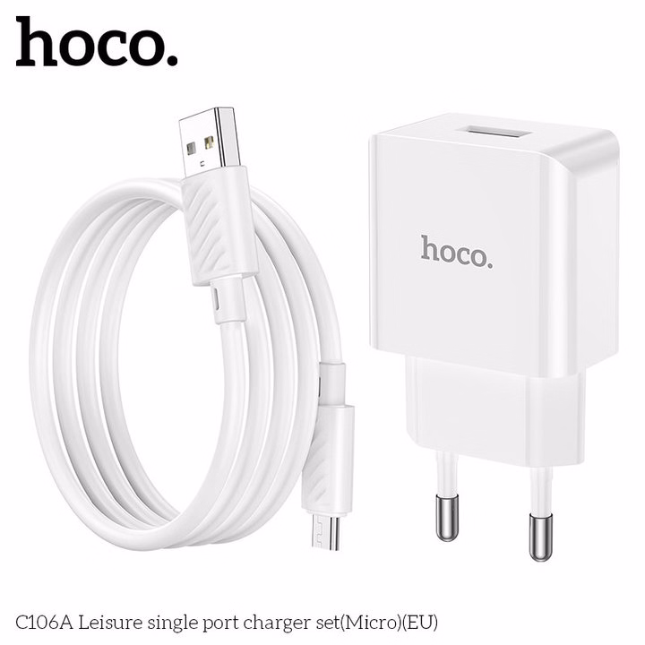 Bộ Sạc Nhanh 10.5W Hoco 106M Micro - Silver - Ảnh 3