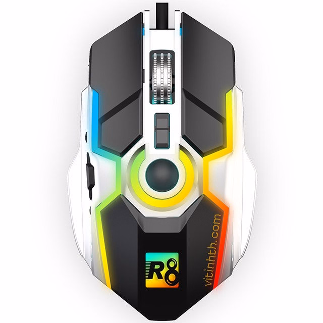Chuột Máy Tính Có Dây, Đèn Led Rgb, Chuột Gaming R8 - Silver - Ảnh 5