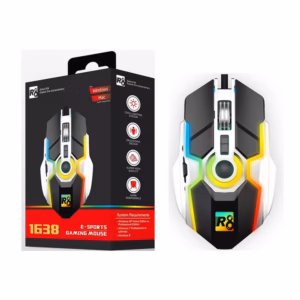 Chuột Máy Tính Có Dây, Đèn Led Rgb, Chuột Gaming R8 - Silver